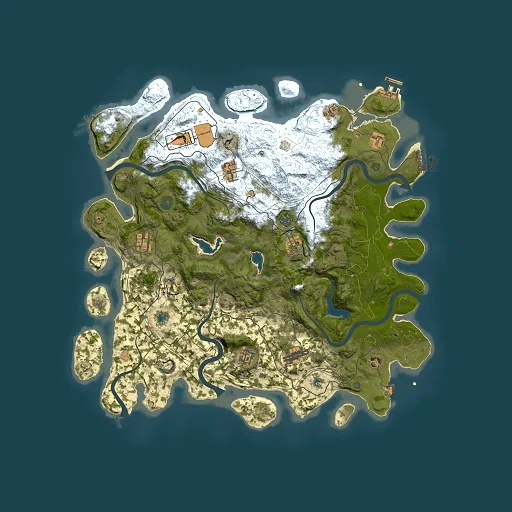 Rust map seed 1564394624, 4500x4500m top-down preview