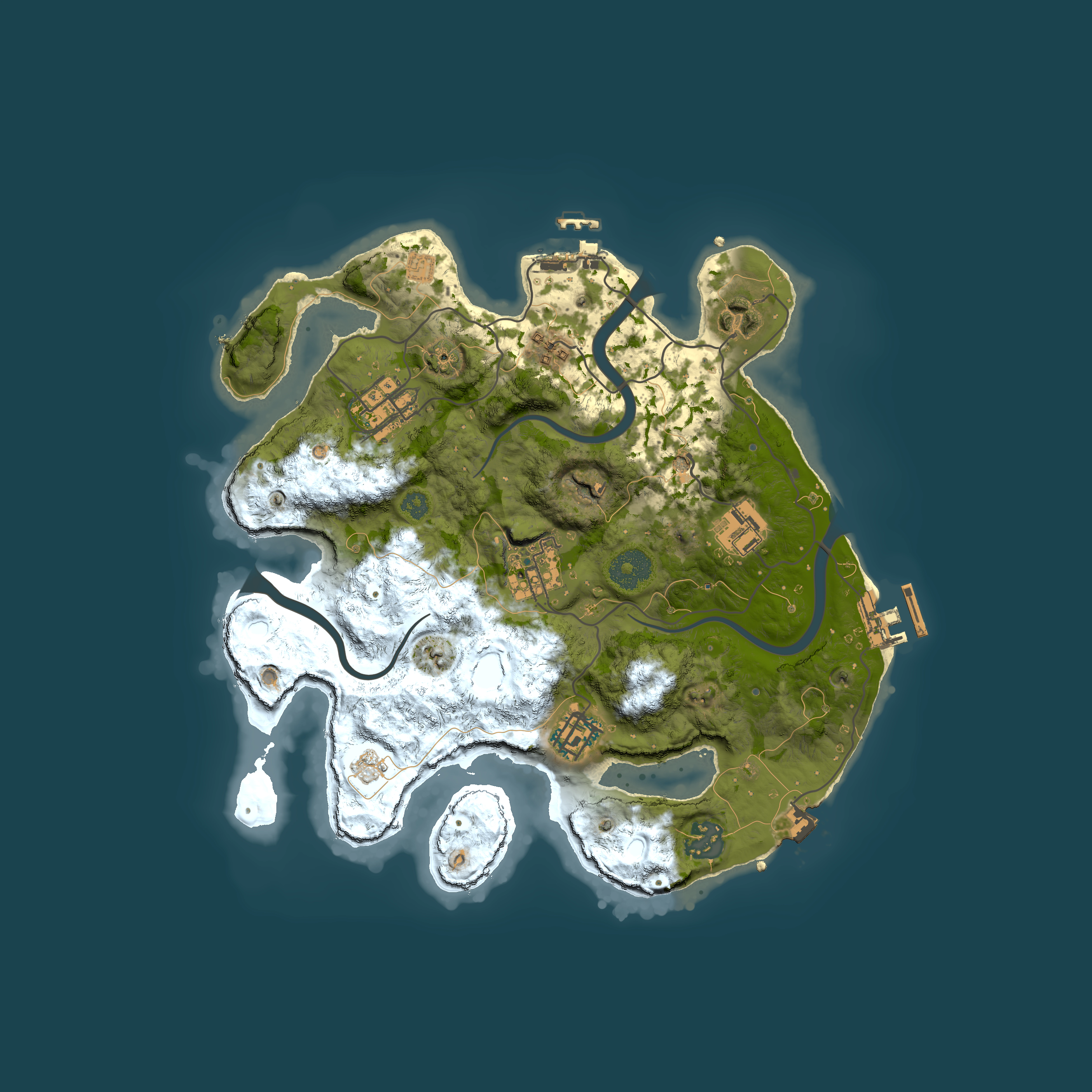 Full top-down render of Rust map seed 75430037, 3000x3000m