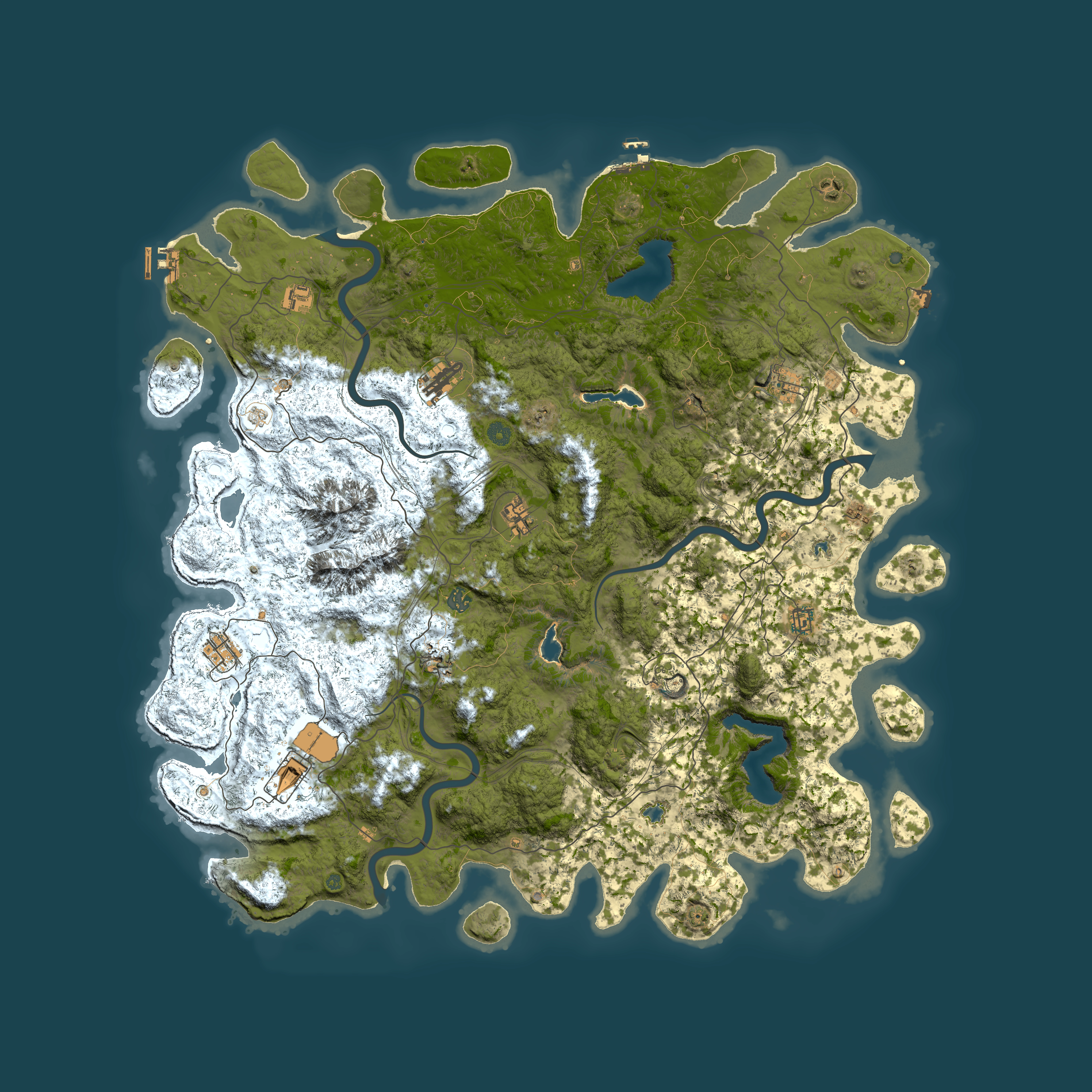 Full top-down render of Rust map seed 493605296, 5500x5500m