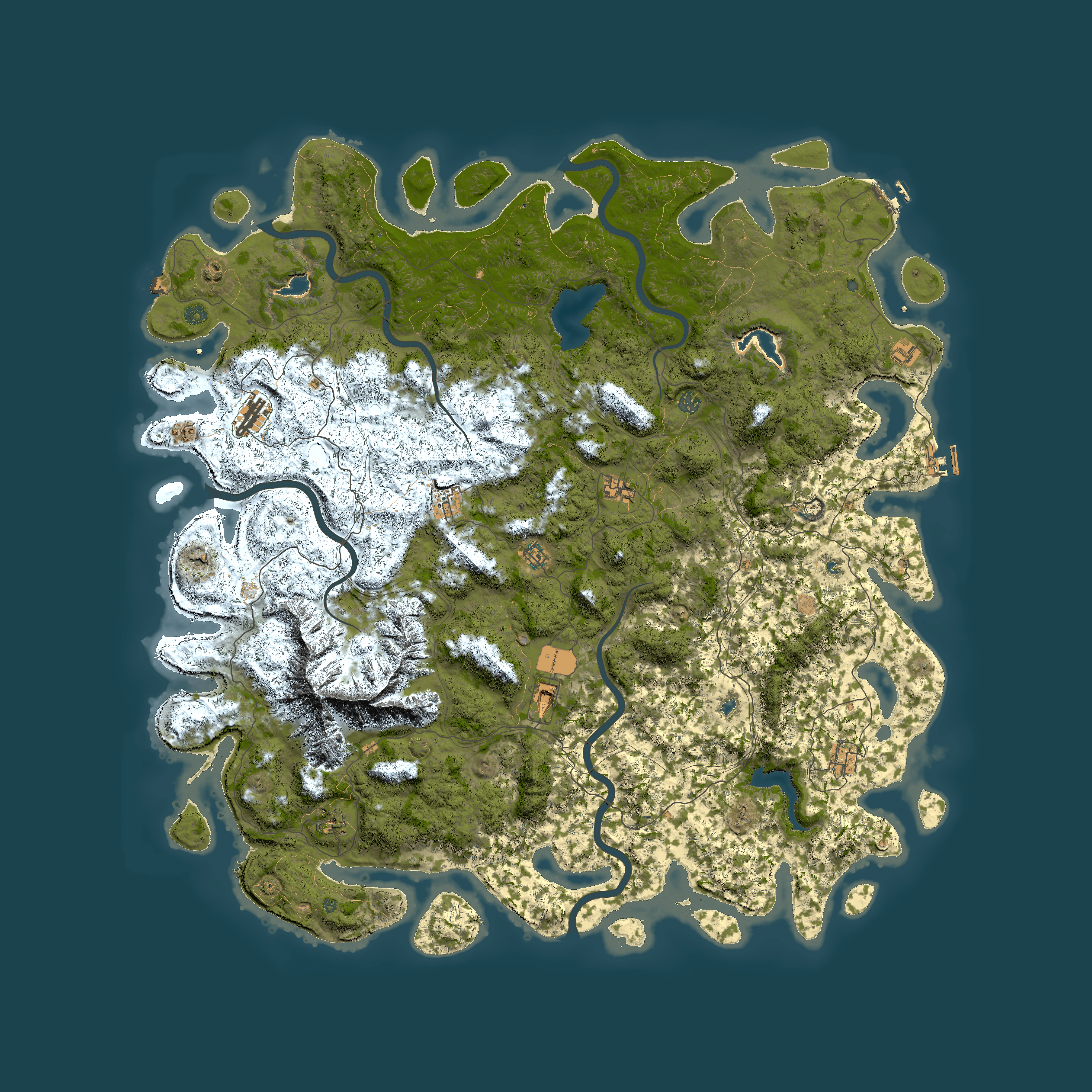 Full top-down render of Rust map seed 519160168, 6000x6000m