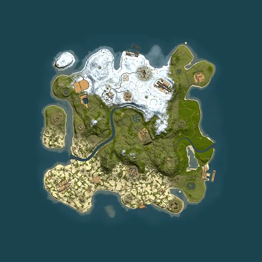 Rust map seed 1838269131, 3500x3500m top-down preview