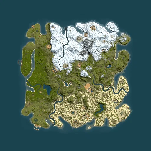Rust map seed 1452569615, 5000x5000m top-down preview