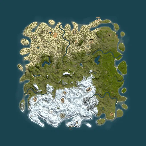 Rust map seed 608035454, 6000x6000m top-down preview