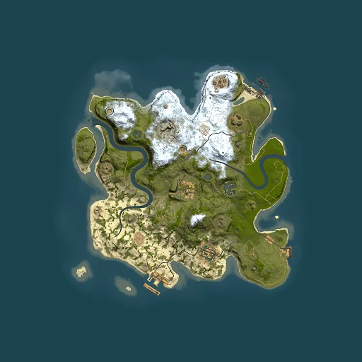 Rust map seed 57879315, 3000x3000m top-down preview