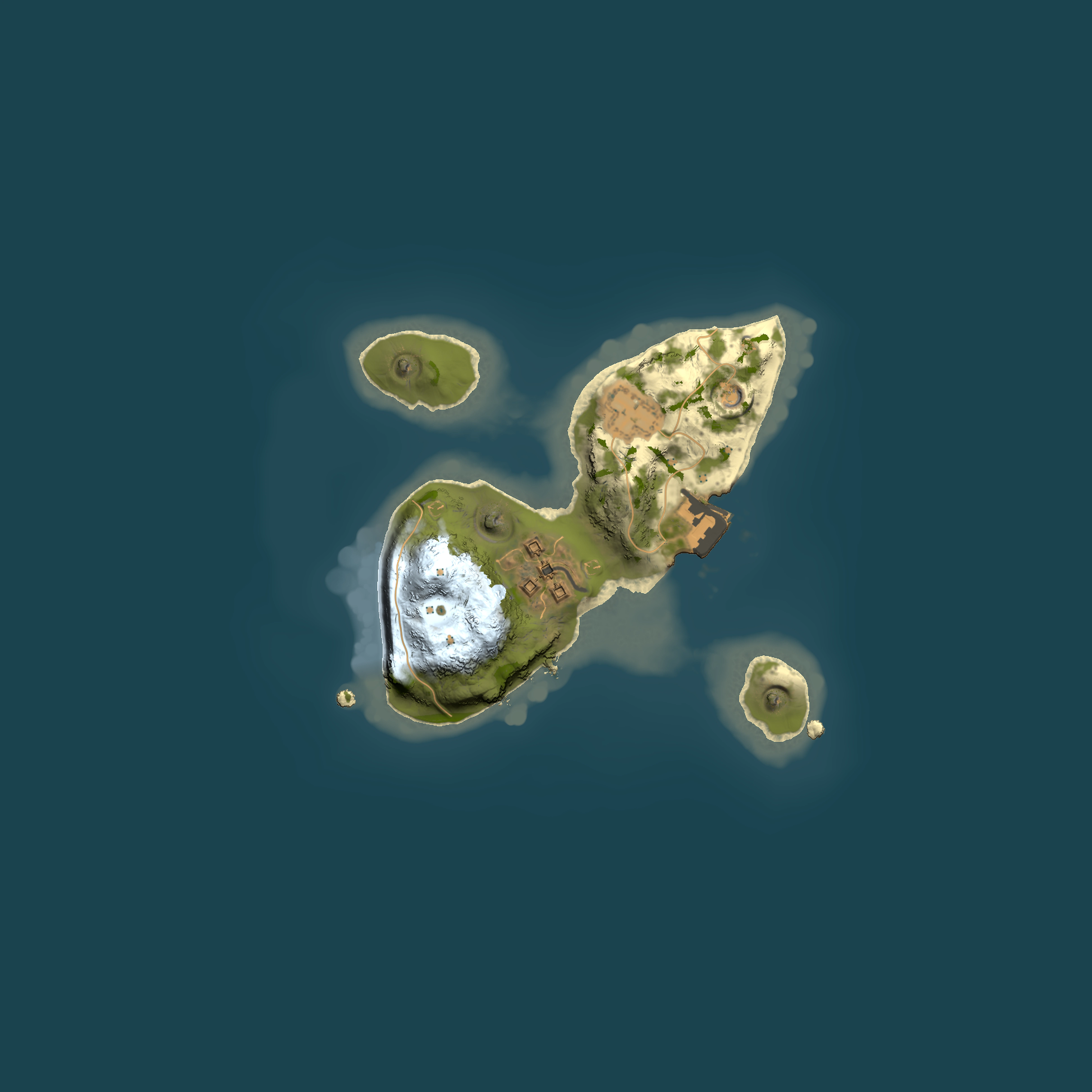 Full top-down render of Rust map seed 165531167, 1500x1500m