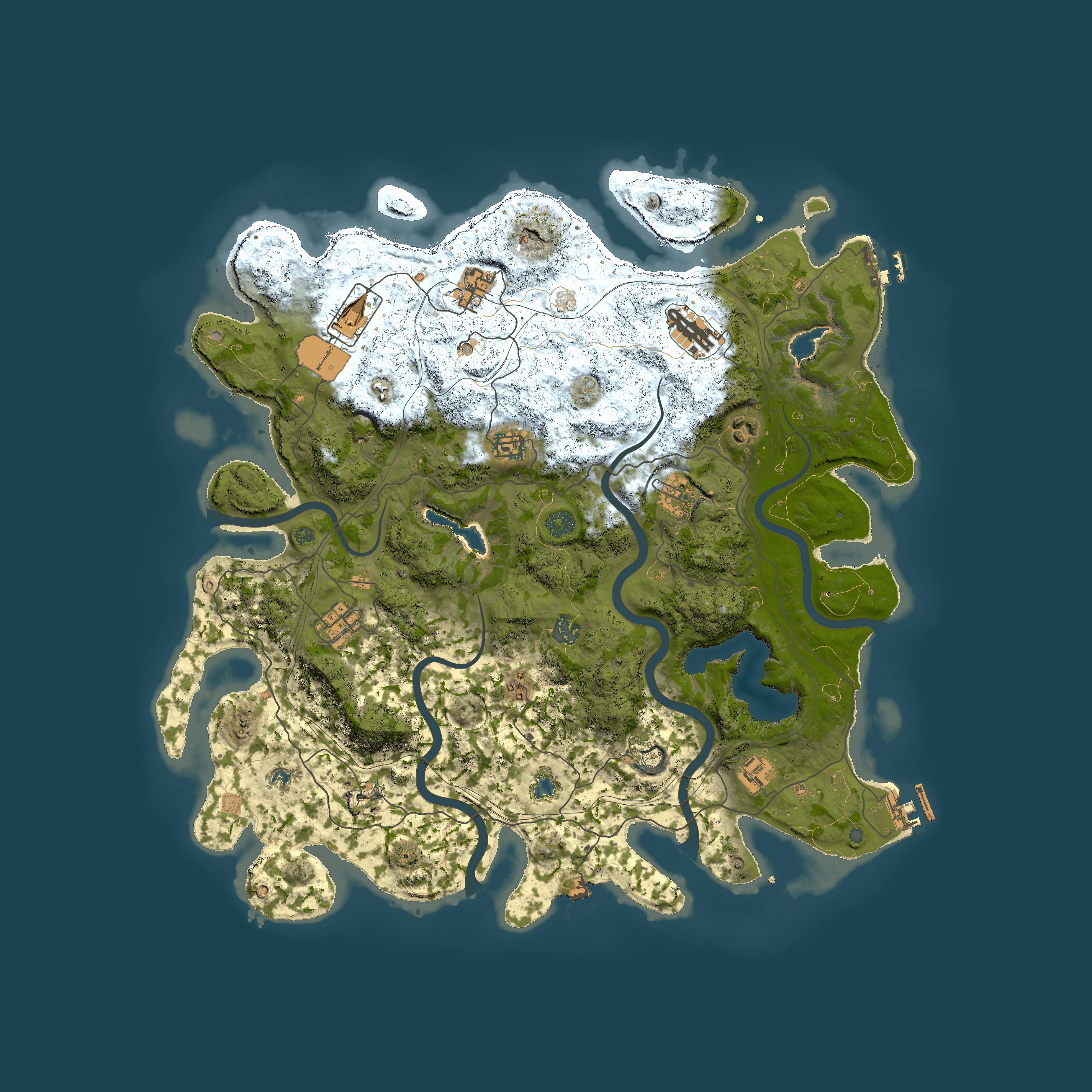 Full top-down render of Rust map seed 1922922324, 4500x4500m