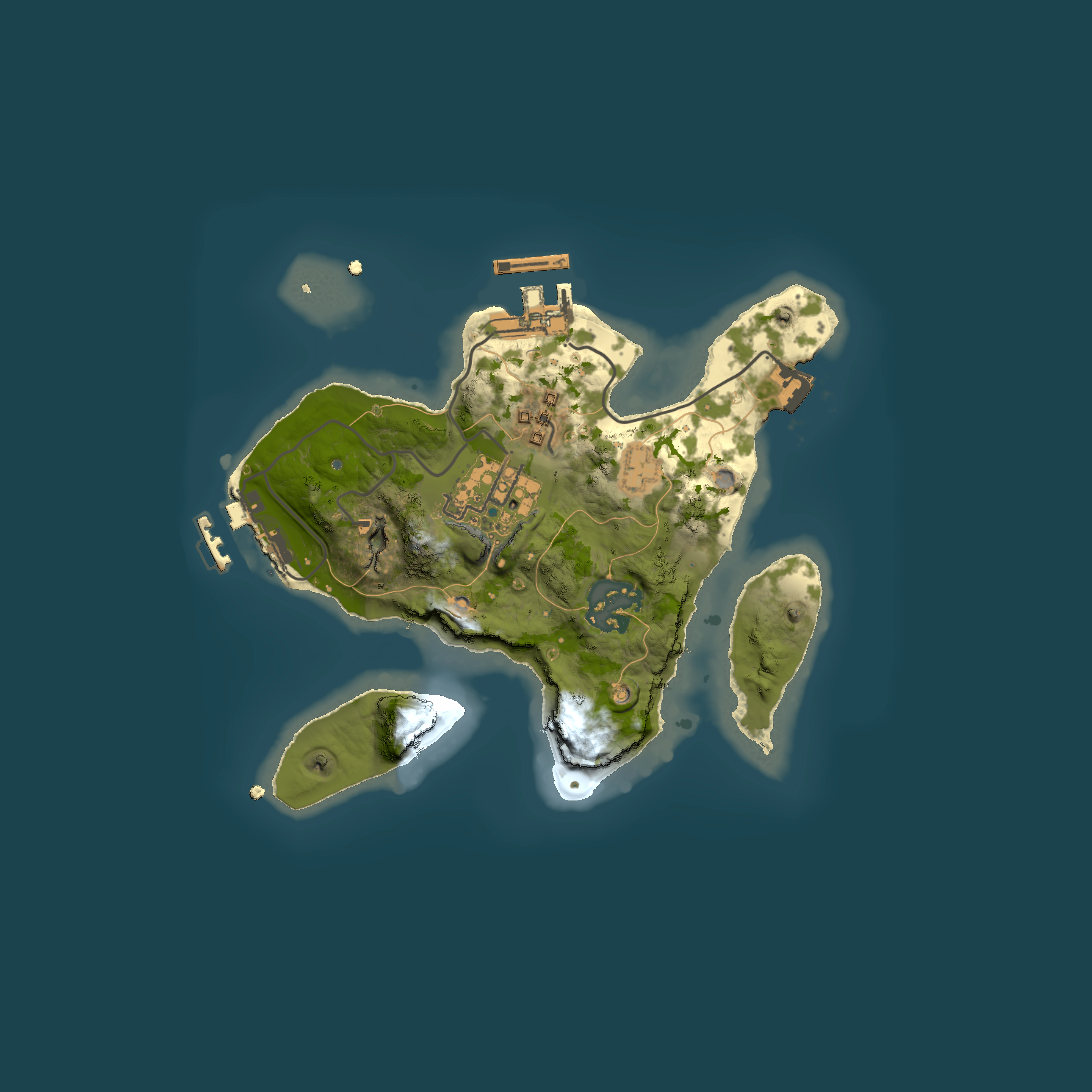 Full top-down render of Rust map seed 648739733, 2000x2000m