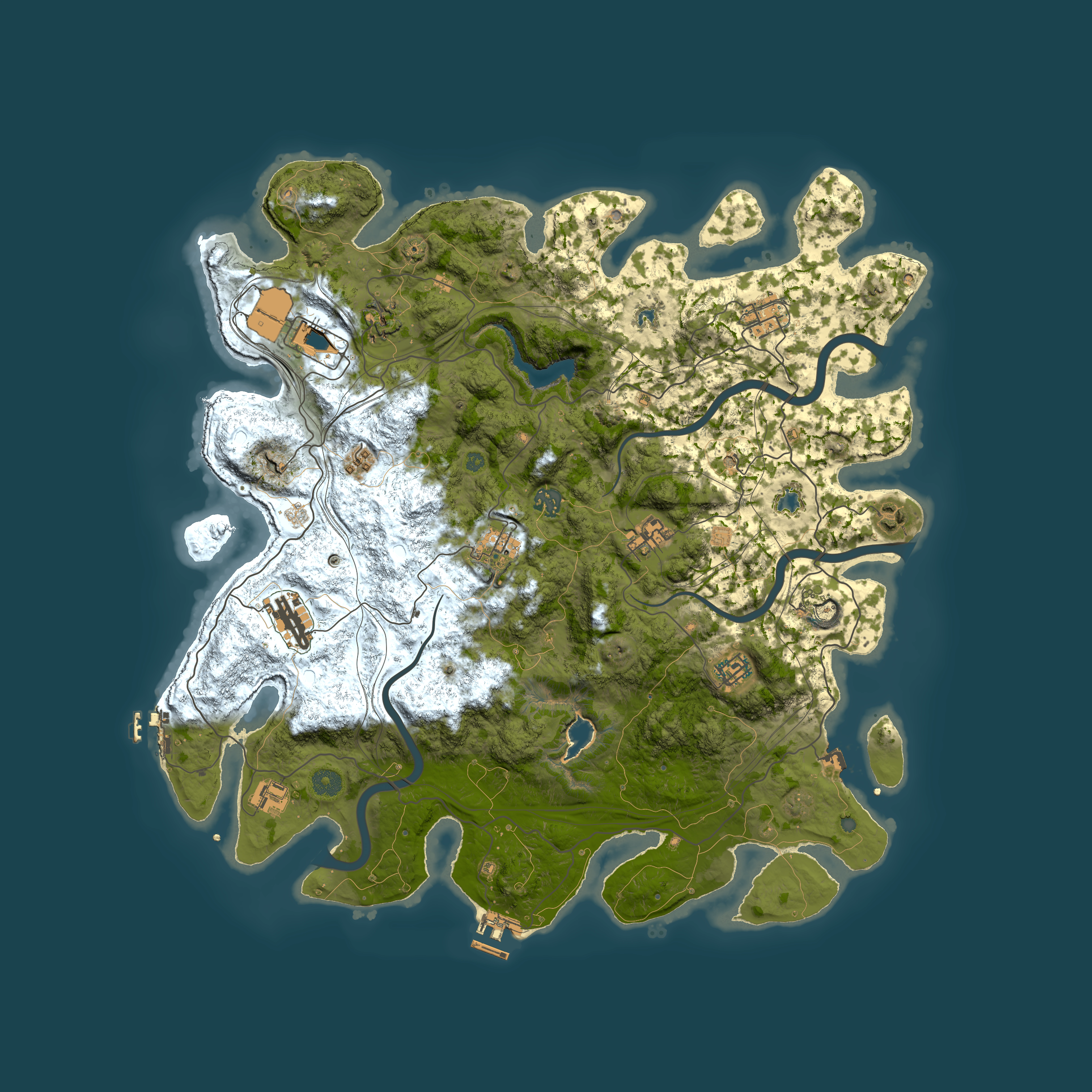 Full top-down render of Rust map seed 585197614, 4500x4500m