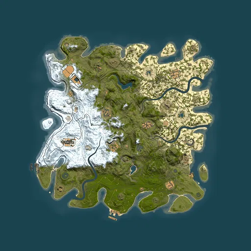 Rust map seed 585197614, 4500x4500m top-down preview