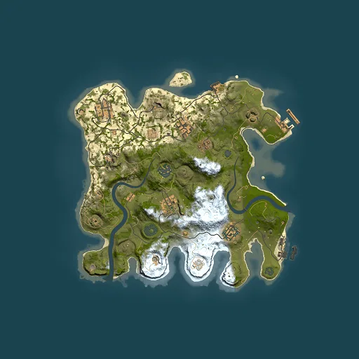 Rust map seed 436829835, 3000x3000m top-down preview
