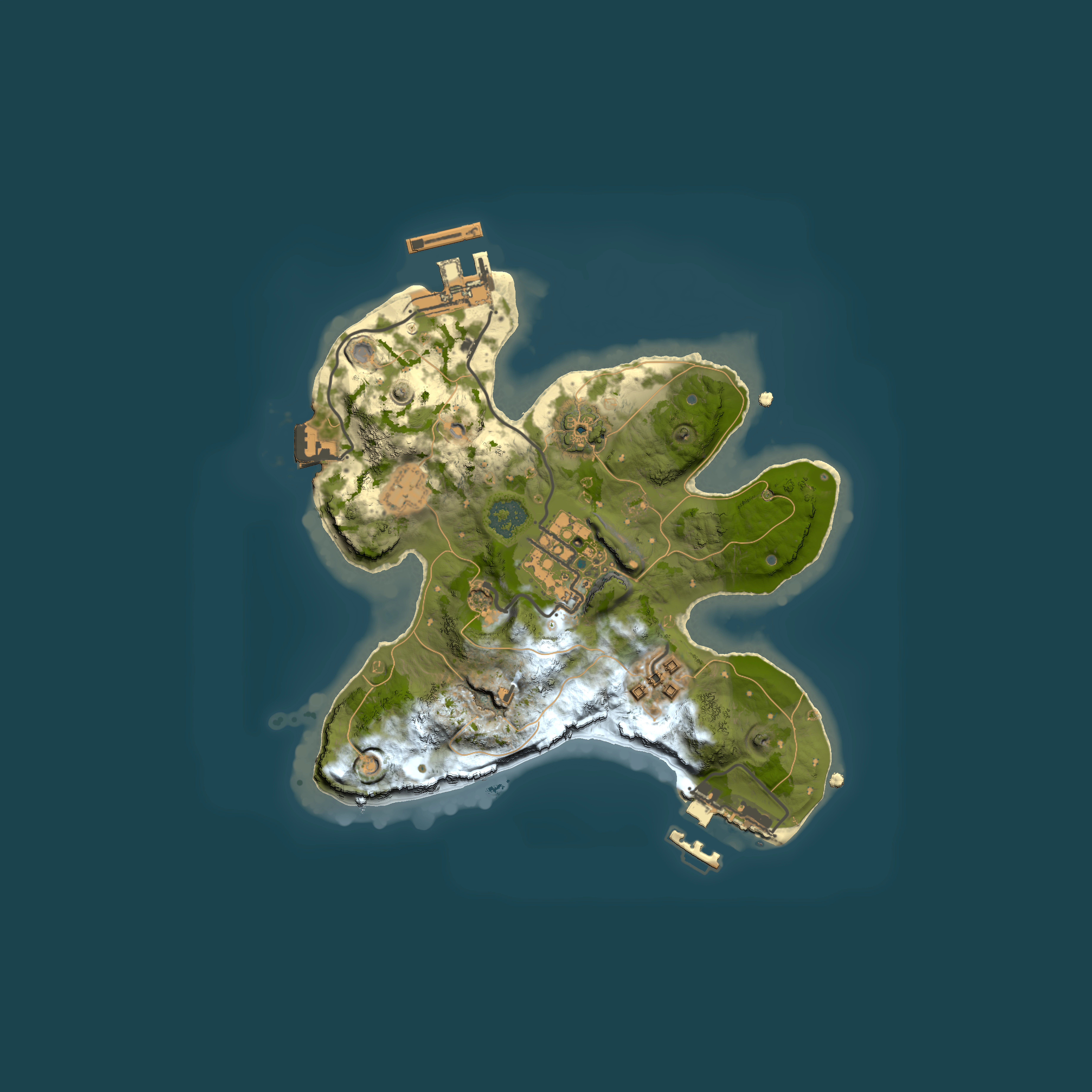 Full top-down render of Rust map seed 387900684, 2000x2000m