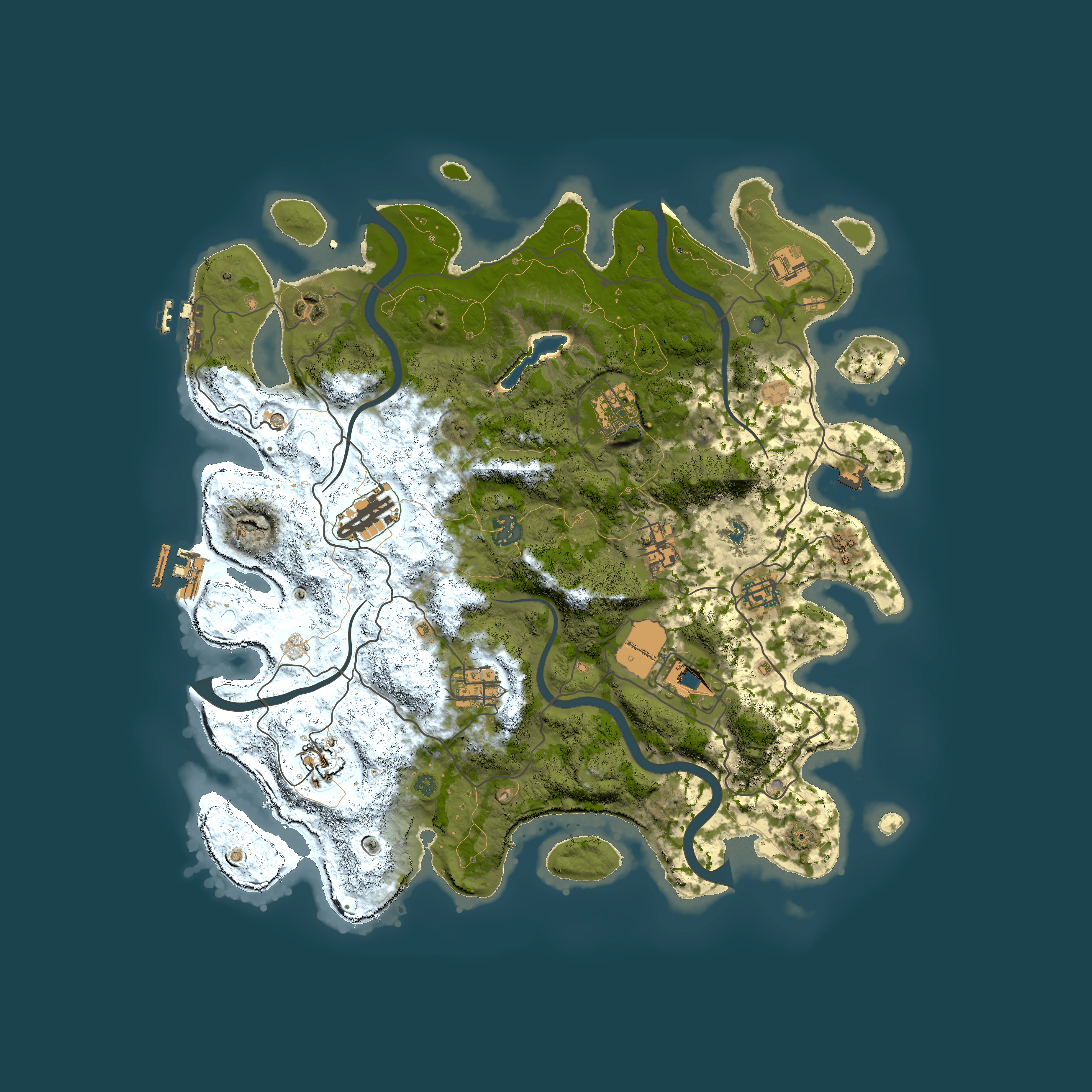 Full top-down render of Rust map seed 1014959343, 4000x4000m