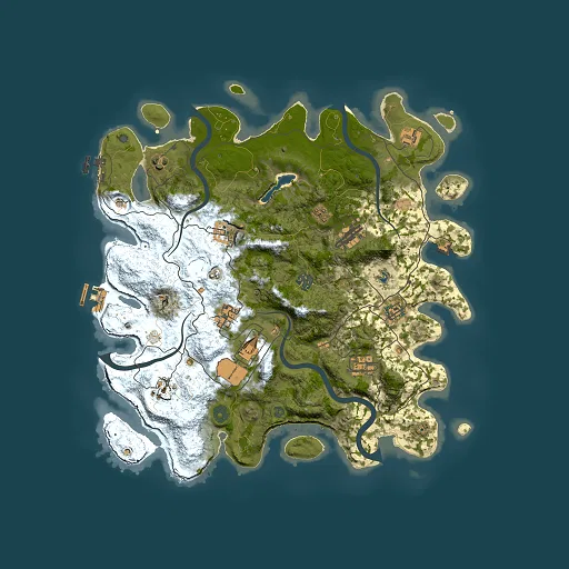 Rust map seed 1014959343, 4000x4000m top-down preview