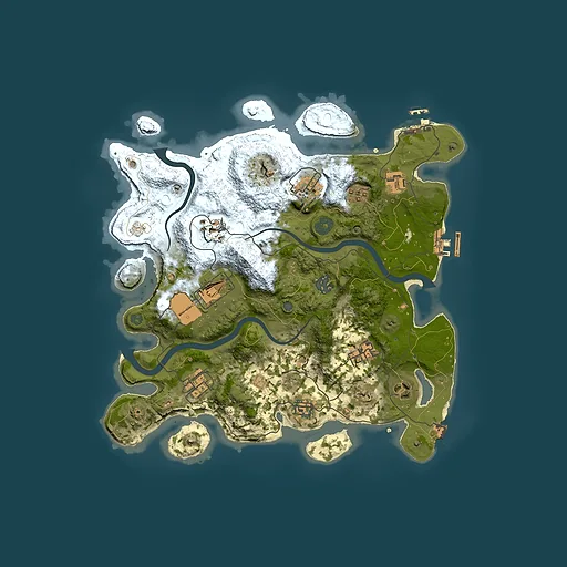 Rust map seed 1888504587, 3500x3500m top-down preview