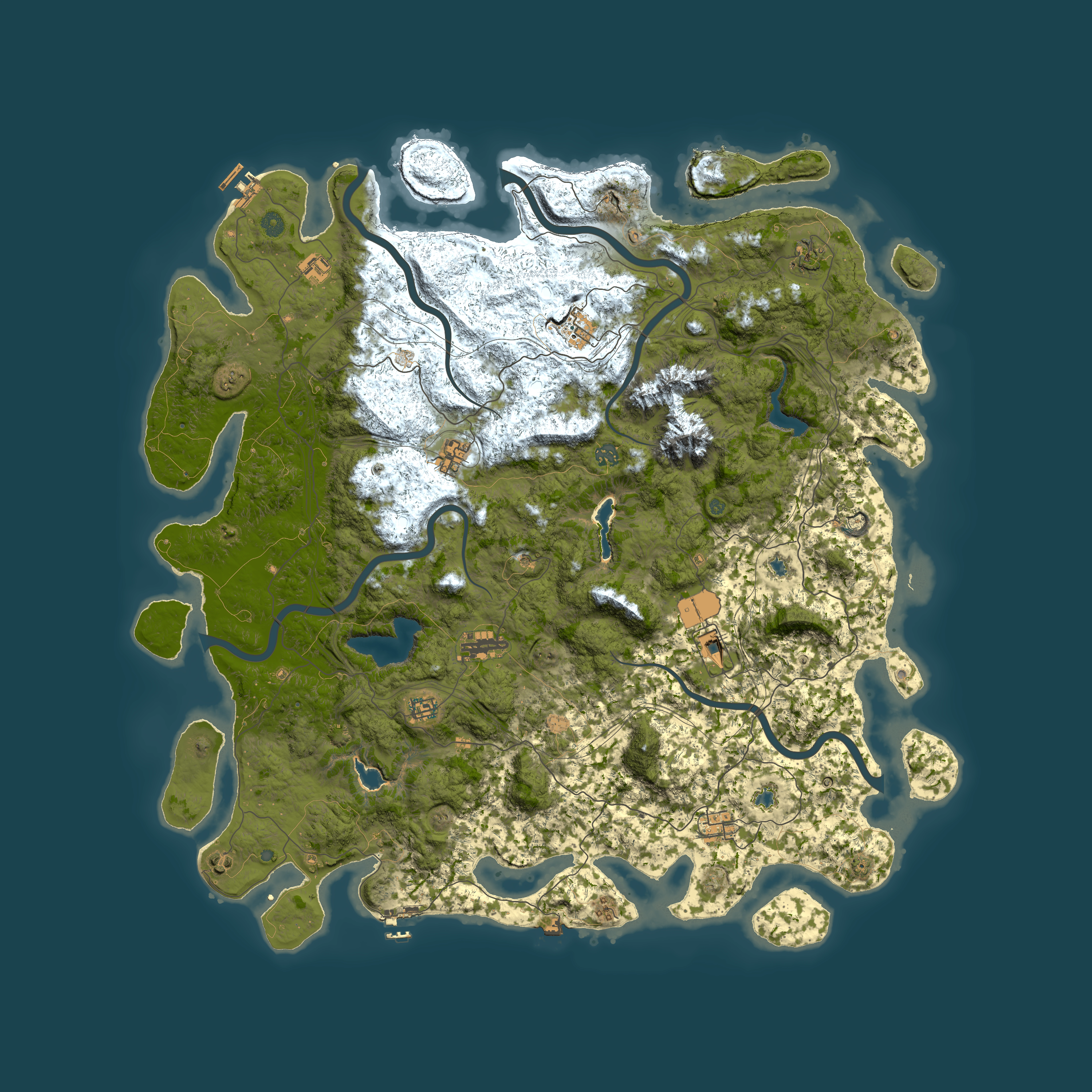 Full top-down render of Rust map seed 872076505, 5500x5500m