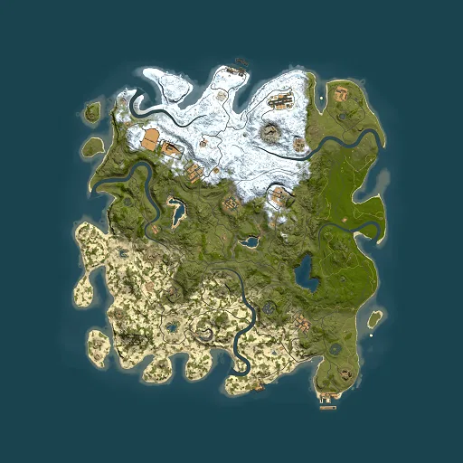 Rust map seed 1048992145, 4500x4500m top-down preview