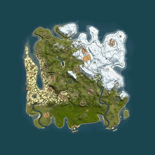 Rust map seed 2060870531, 4000x4000m top-down preview