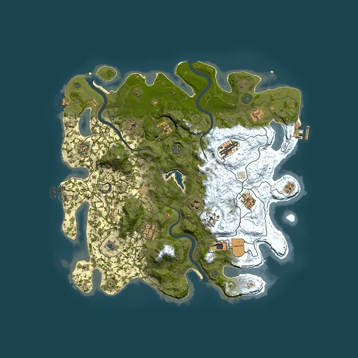 Rust map seed 1119463498, 4000x4000m top-down preview