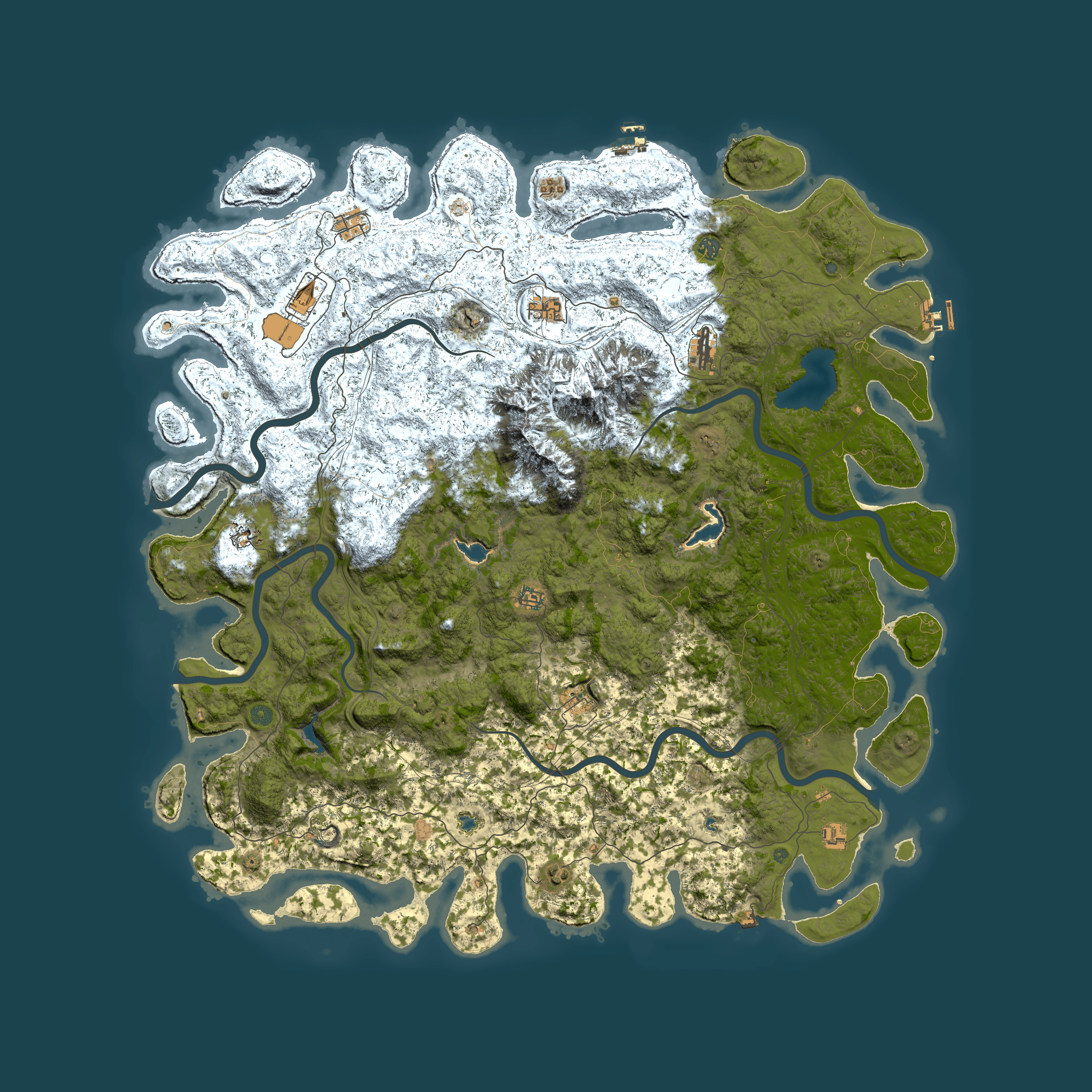 Full top-down render of Rust map seed 1002691313, 6000x6000m