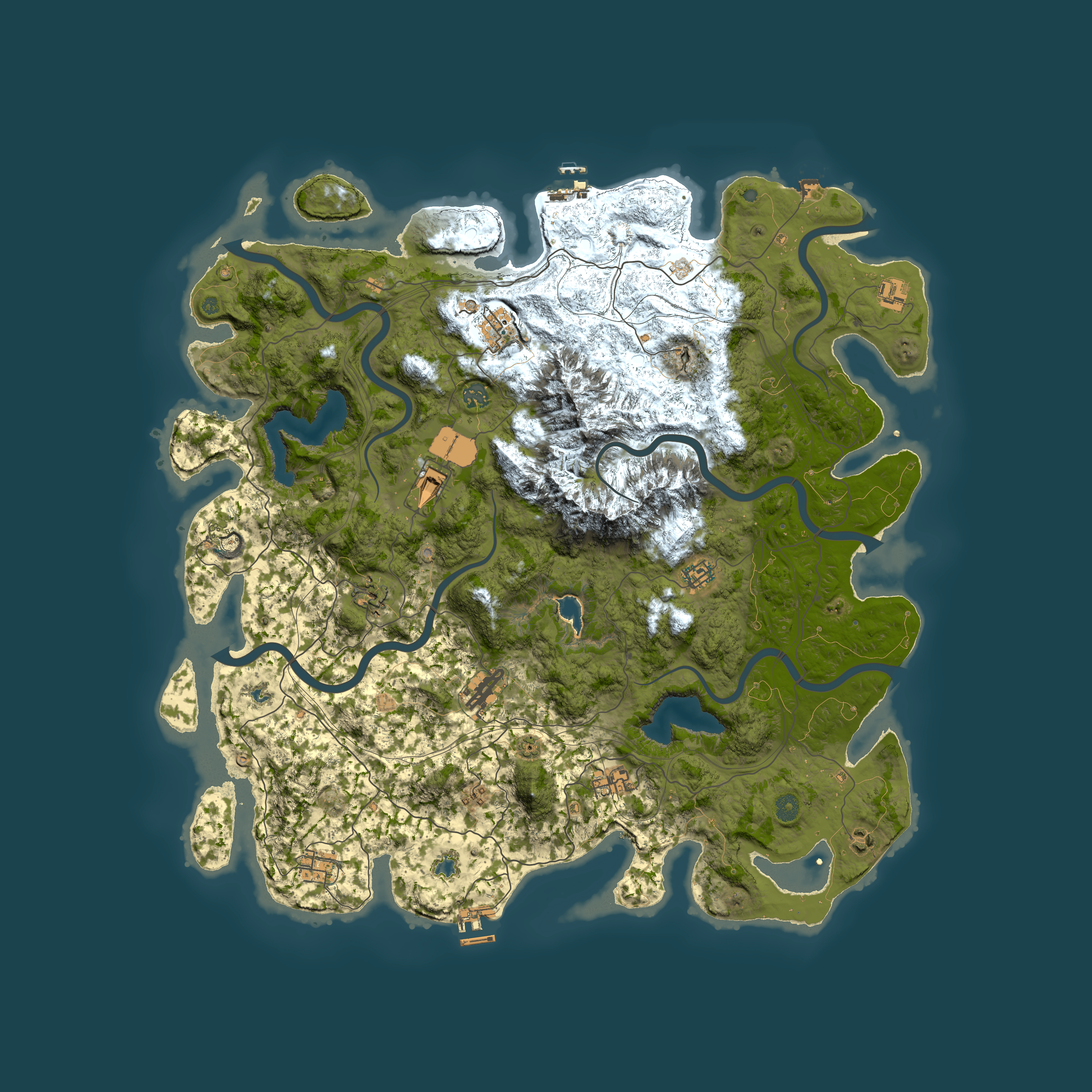 Full top-down render of Rust map seed 1217371392, 5000x5000m