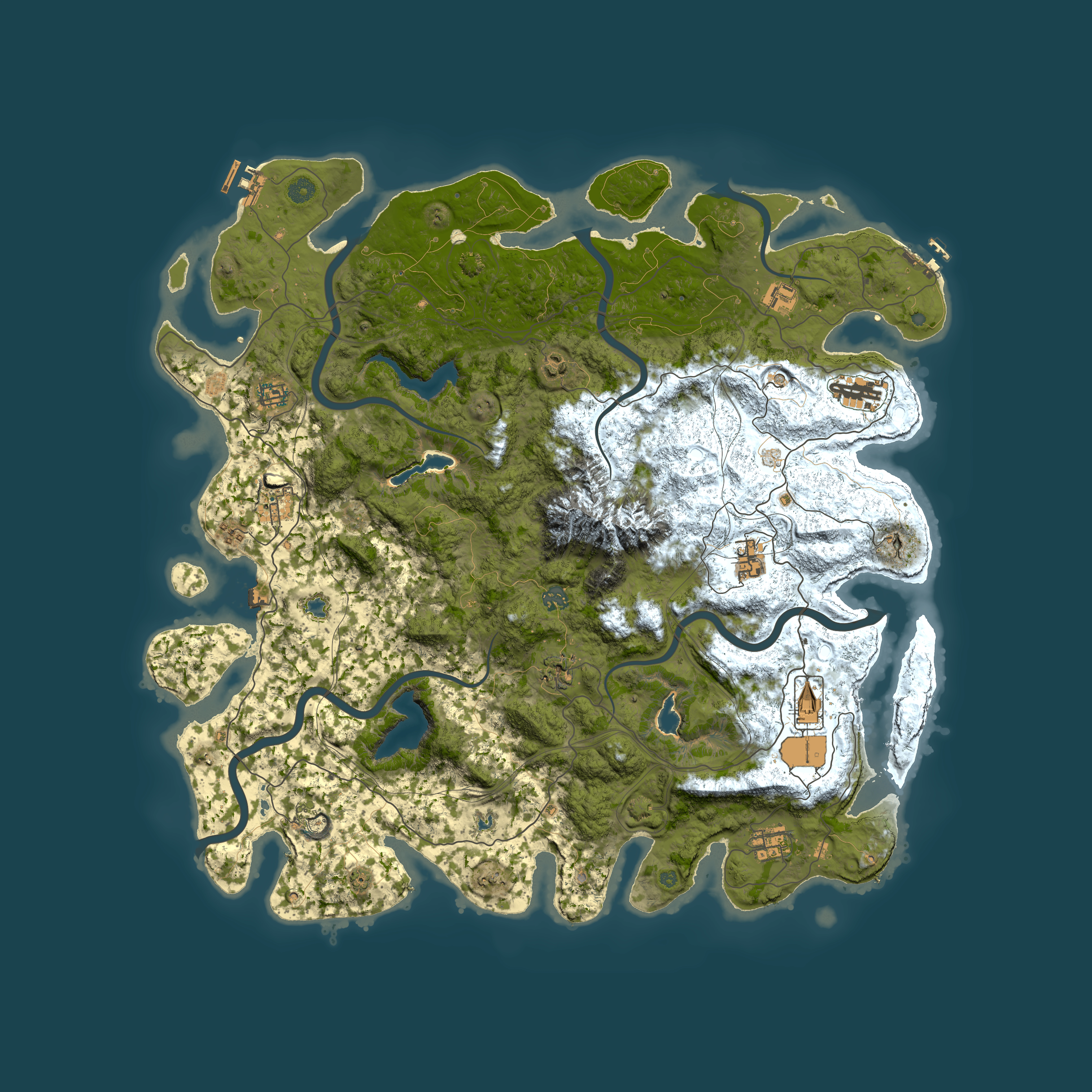 Full top-down render of Rust map seed 319528417, 5000x5000m