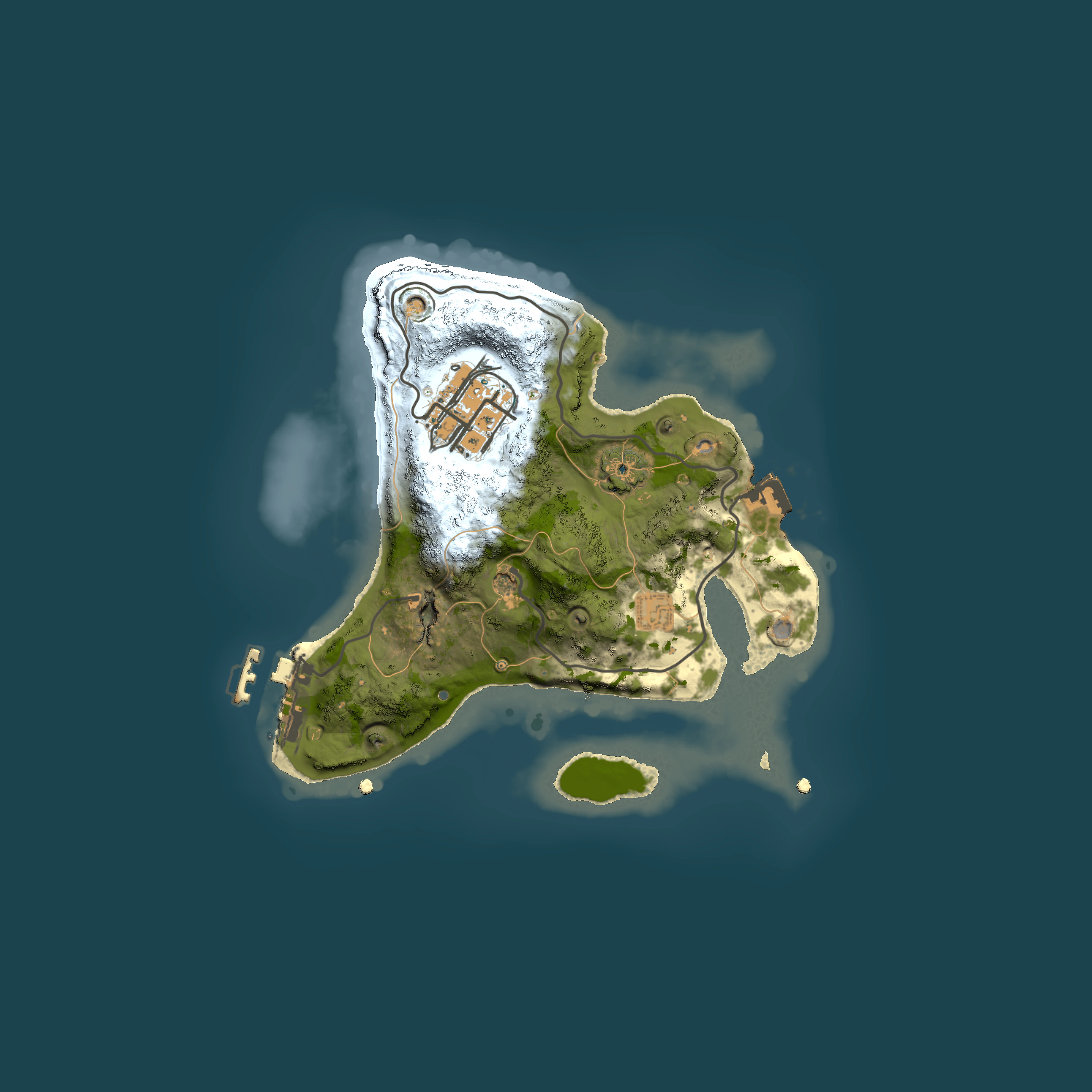 Full top-down render of Rust map seed 1988554872, 2000x2000m