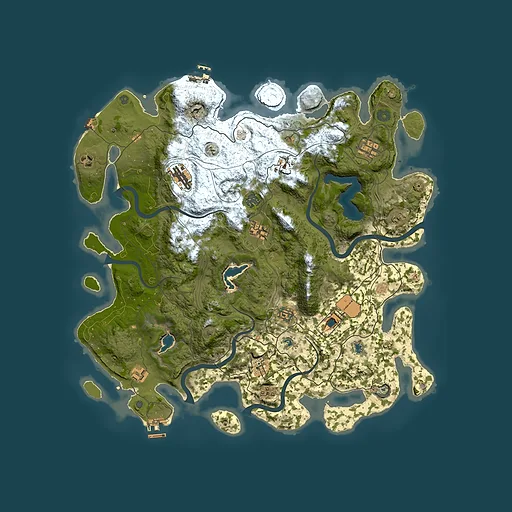 Rust map seed 1985762032, 4500x4500m top-down preview
