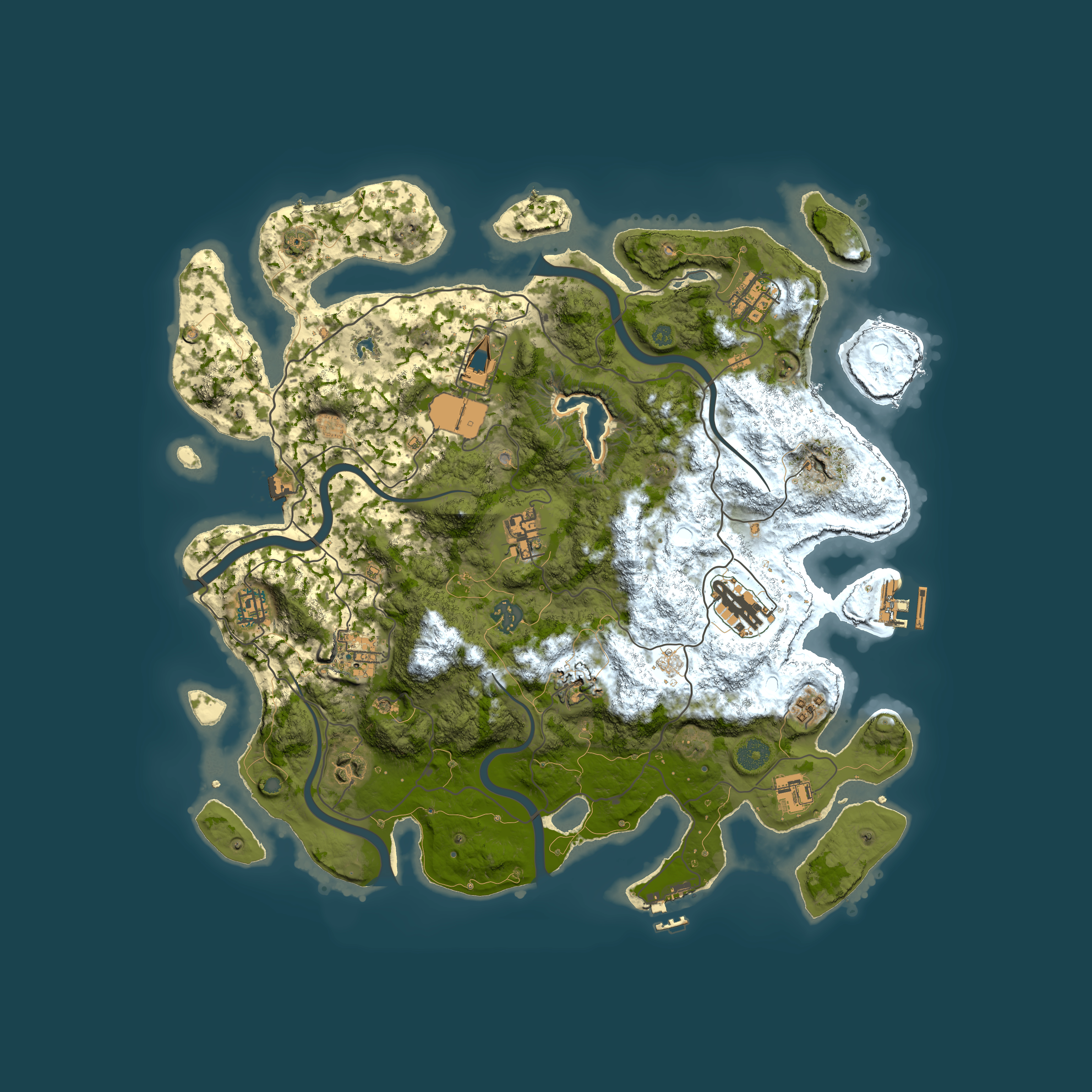 Full top-down render of Rust map seed 623113748, 4000x4000m