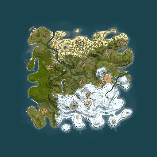 Rust map seed 1197575670, 4000x4000m top-down preview