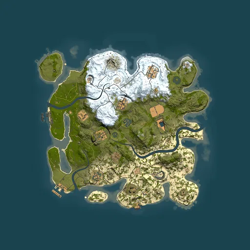 Rust map seed 816683636, 3500x3500m top-down preview