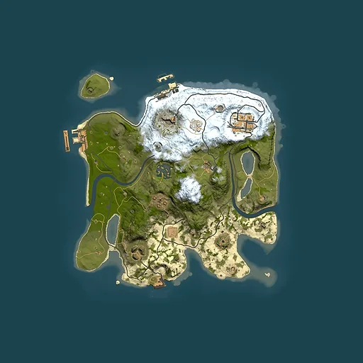 Rust map seed 1057640878, 2500x2500m top-down preview