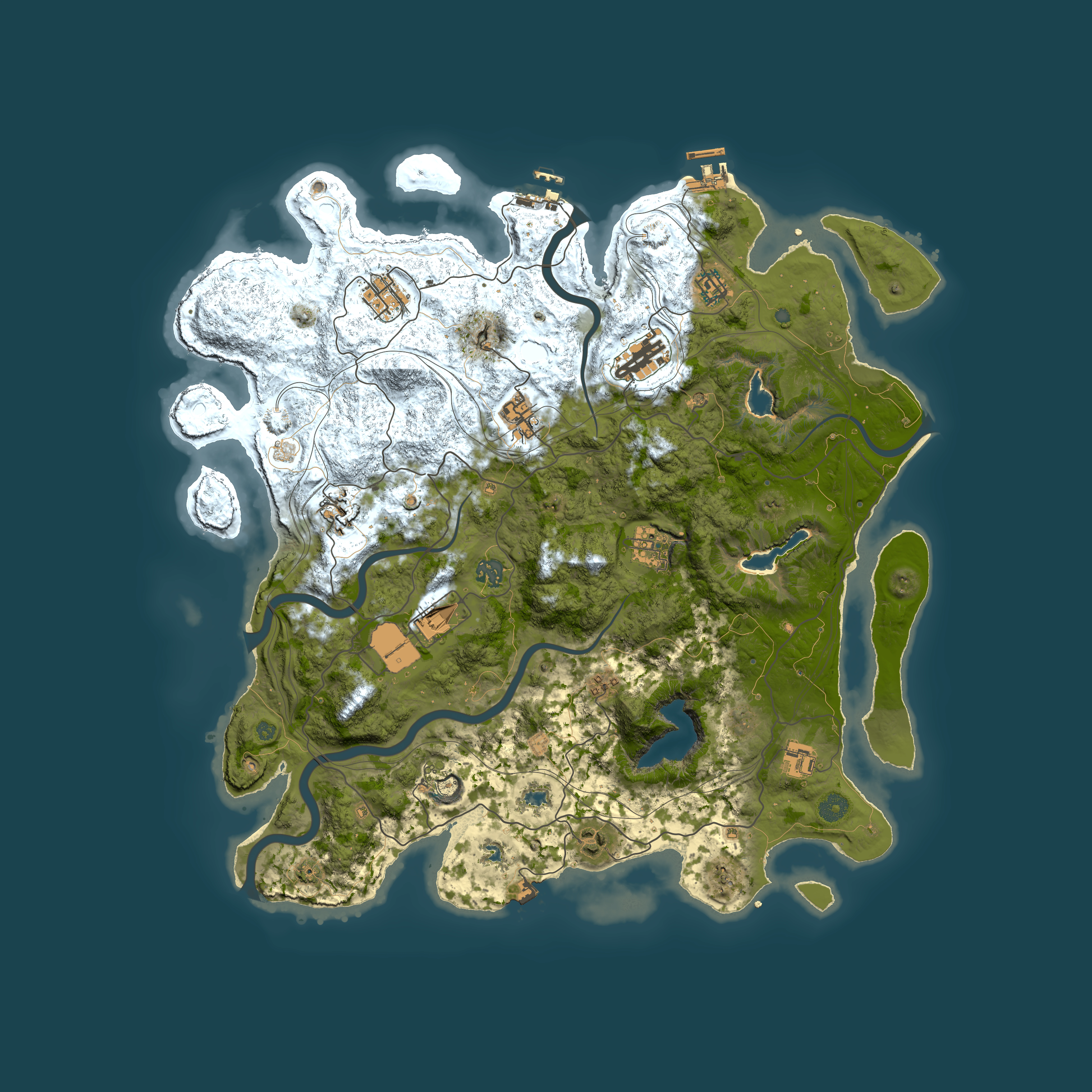 Full top-down render of Rust map seed 344355310, 4500x4500m