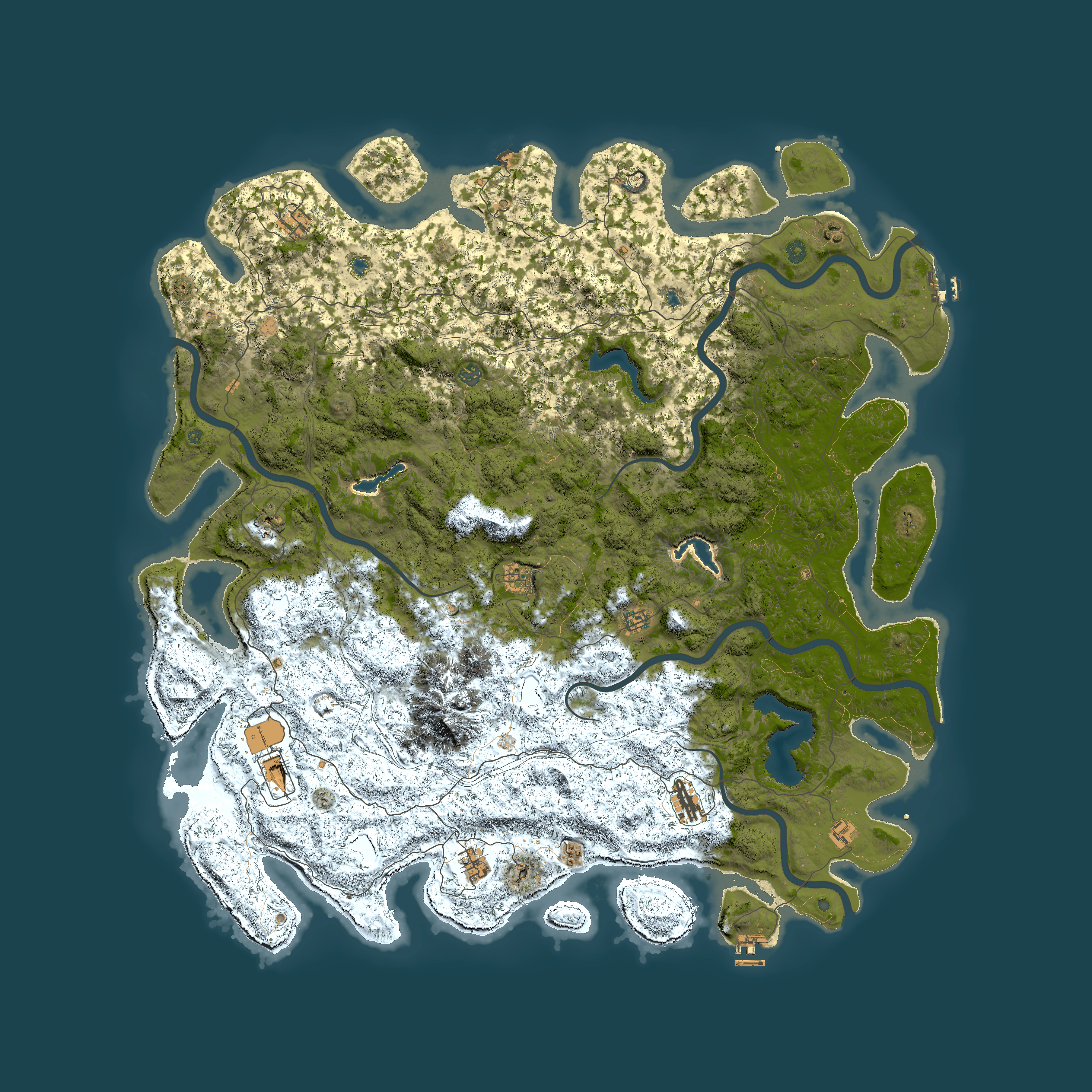 Full top-down render of Rust map seed 1870426840, 6000x6000m