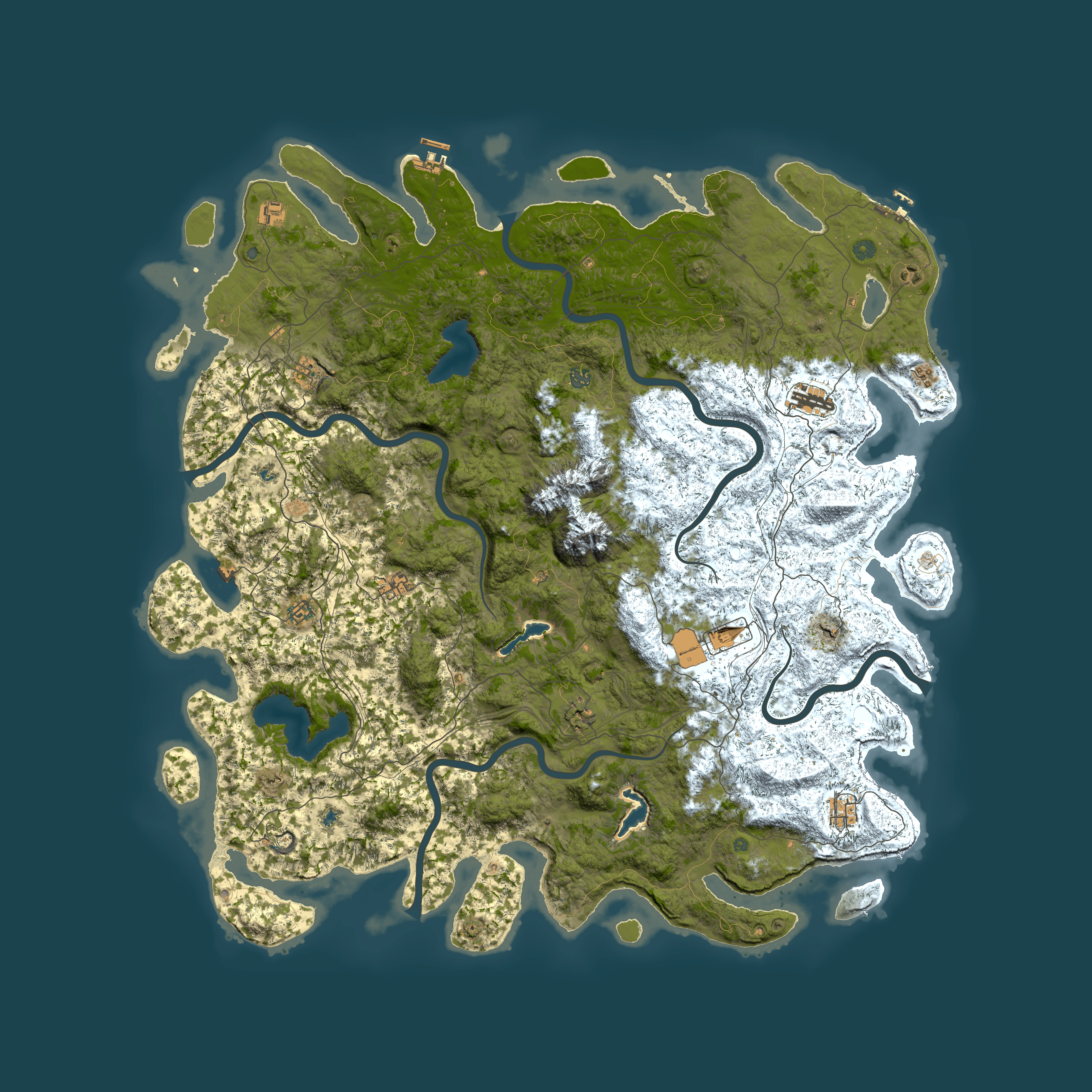 Full top-down render of Rust map seed 970279940, 6000x6000m