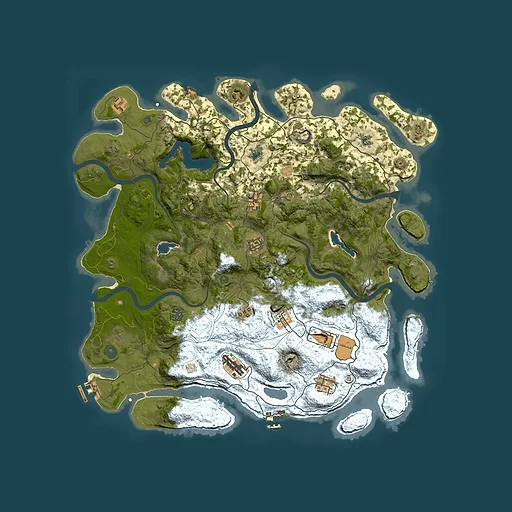 Rust map seed 52215201, 4500x4500m top-down preview