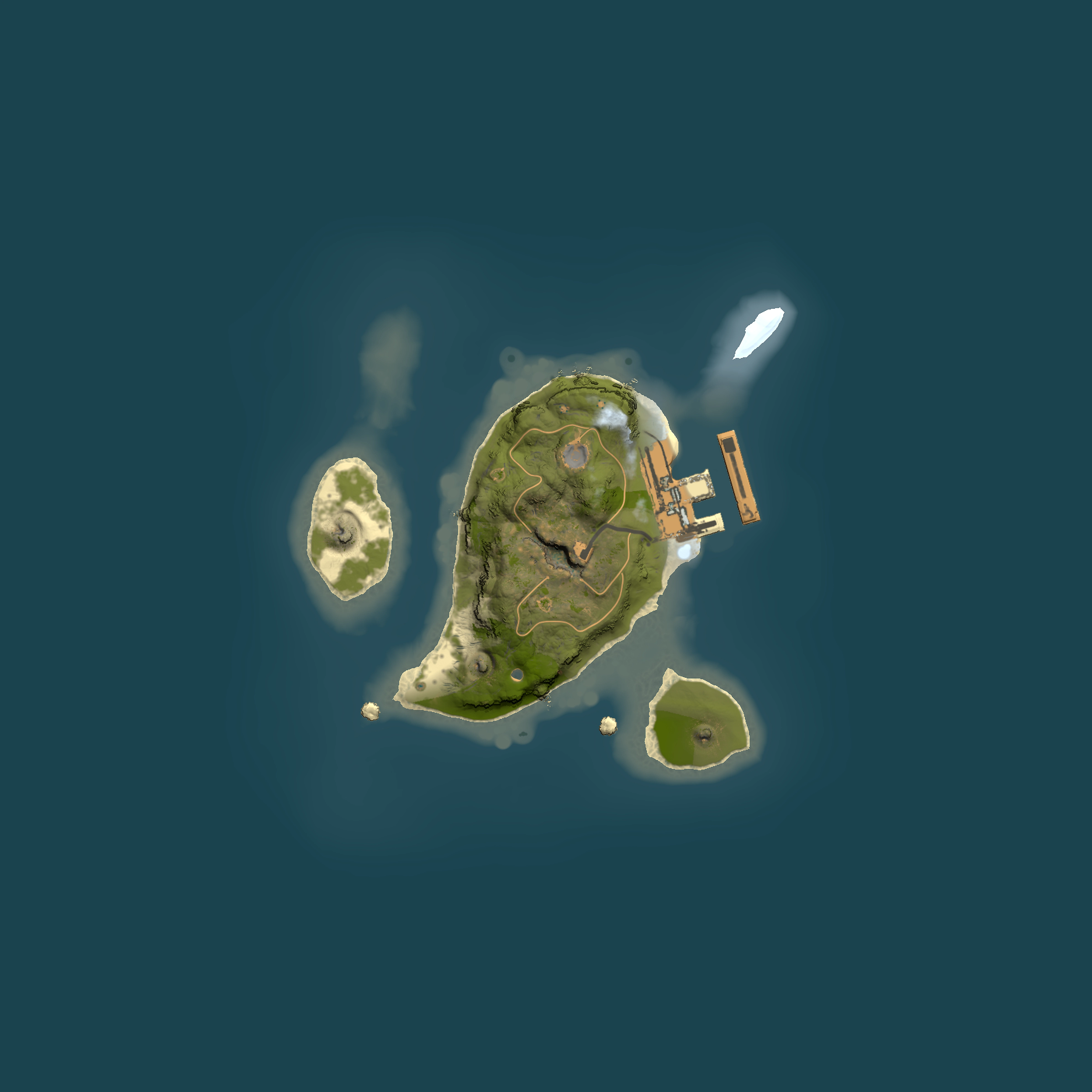 Full top-down render of Rust map seed 735572295, 1500x1500m