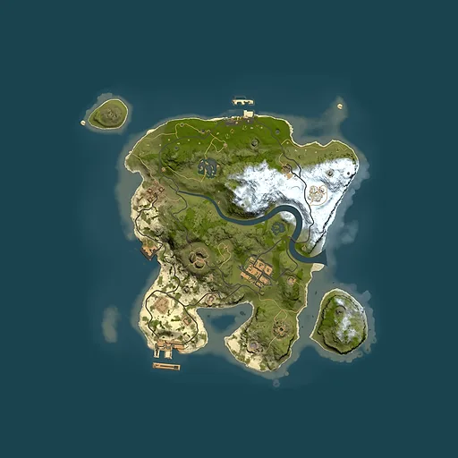 Rust map seed 536260195, 2500x2500m top-down preview