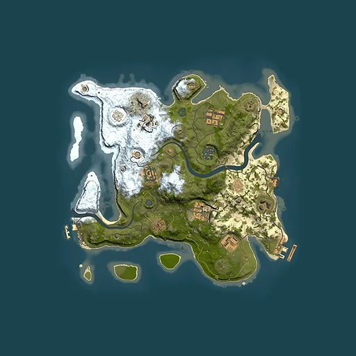Rust map seed 1364837269, 3000x3000m top-down preview