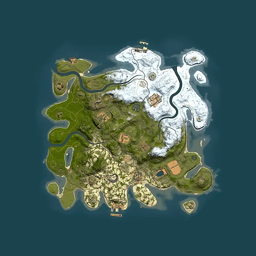 Rust map seed 752814, 3500x3500m top-down preview