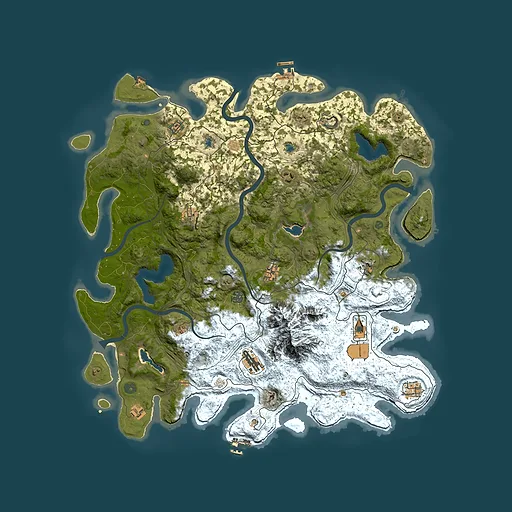 Rust map seed 902502220, 5000x5000m top-down preview