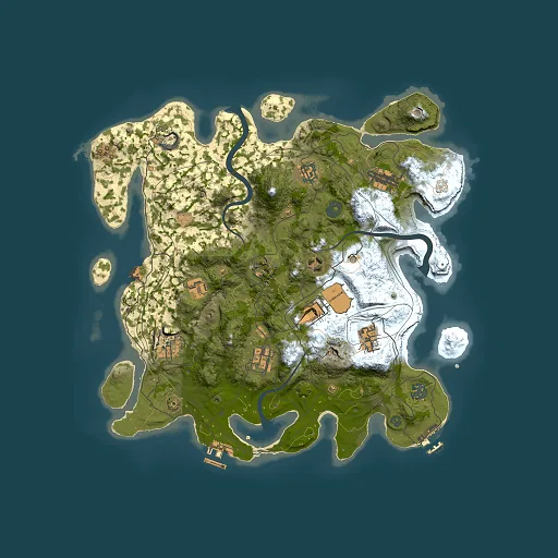Rust map seed 1337, 3800x3800m top-down preview