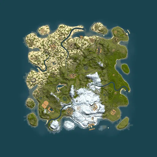Rust map seed 0, 4250x4250m top-down preview