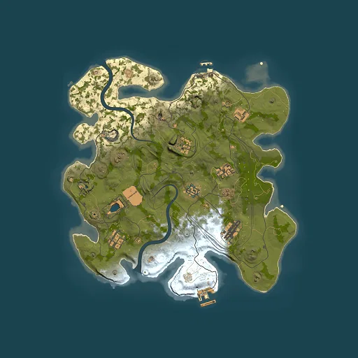Rust map seed 1337, 3500x3500m top-down preview
