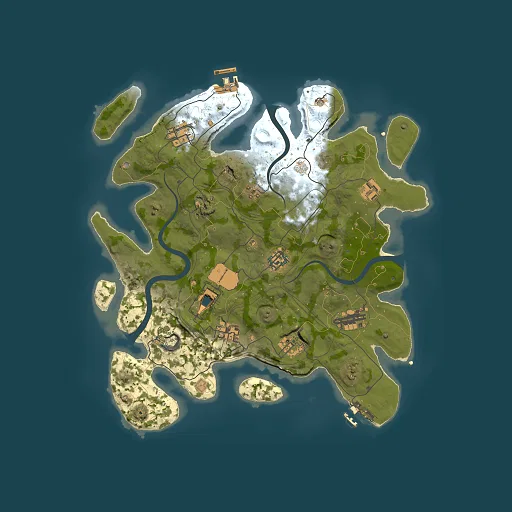 Rust map seed 1337, 3500x3500m top-down preview