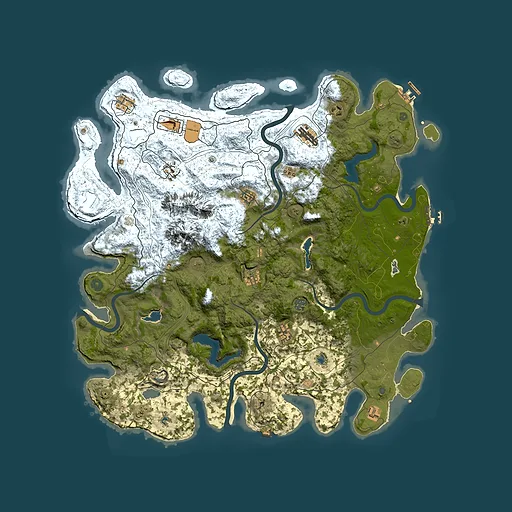 Rust map seed 1485297962, 5000x5000m top-down preview