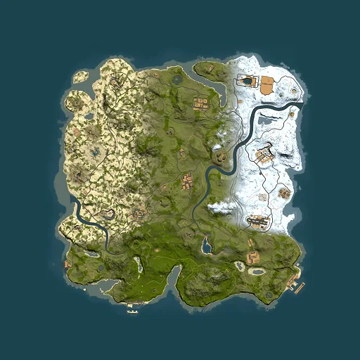 Rust map seed 399310316, 4000x4000m top-down preview