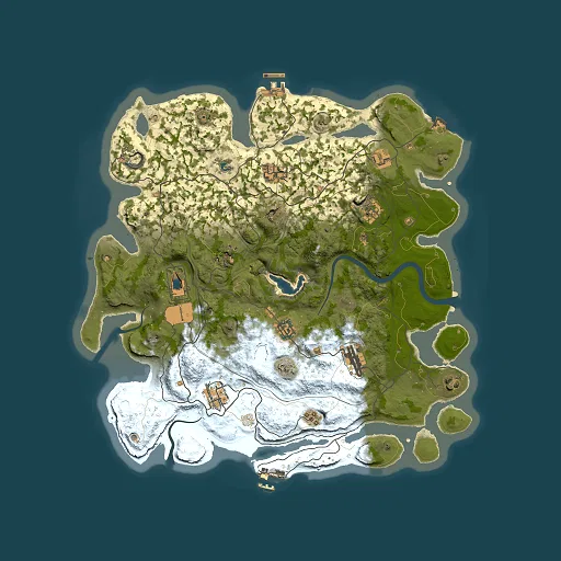 Rust map seed 1337, 4000x4000m top-down preview