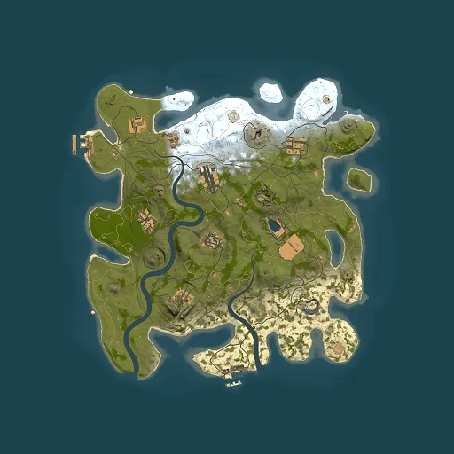 Rust map seed 1112022, 3500x3500m top-down preview