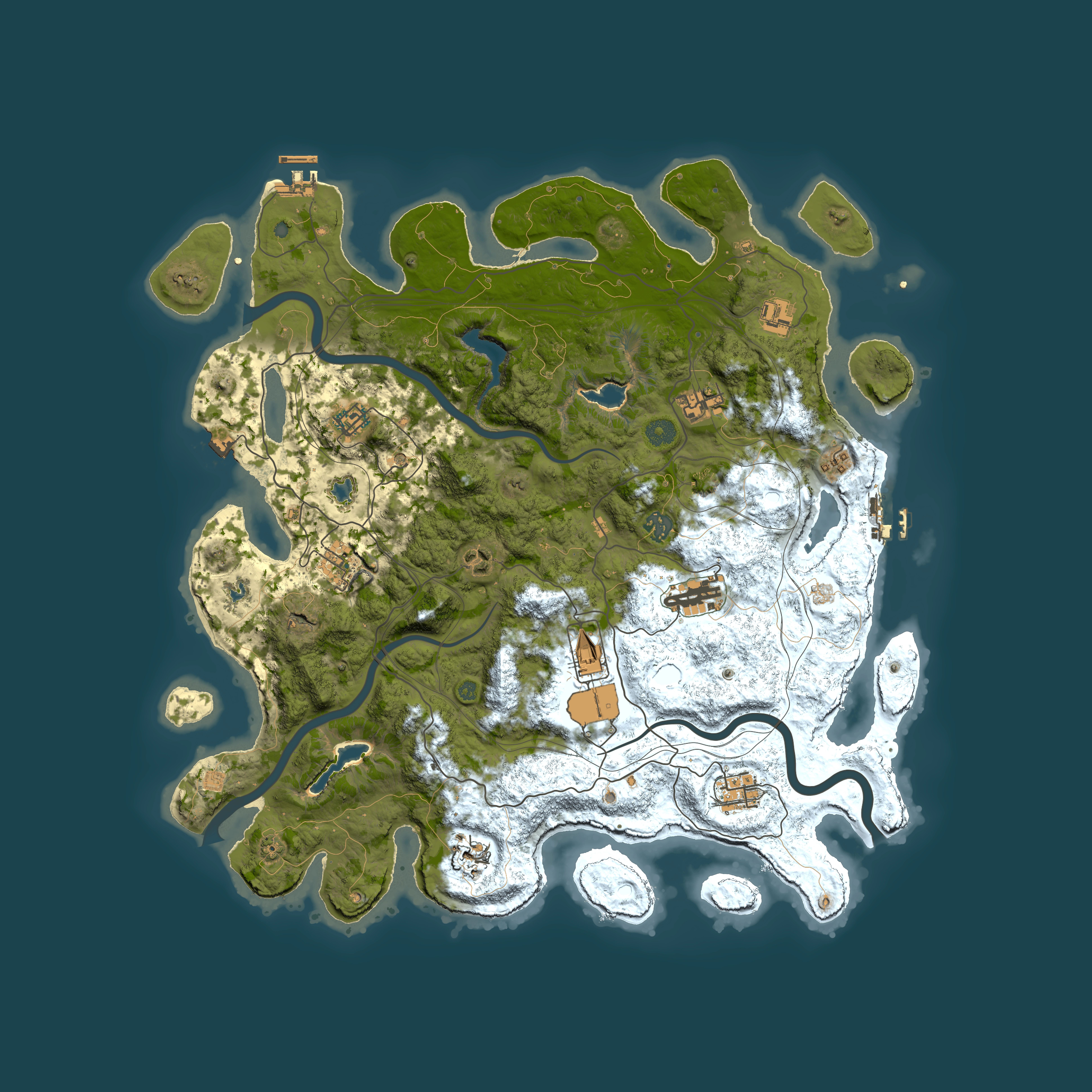 Full top-down render of Rust map seed 1122024480, 4500x4500m