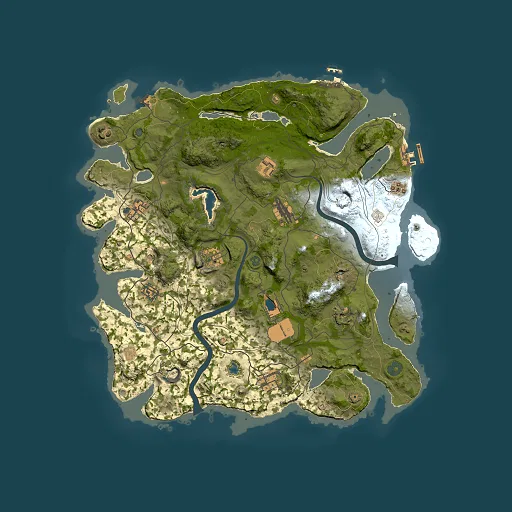 Rust map seed 1080386803, 4000x4000m top-down preview